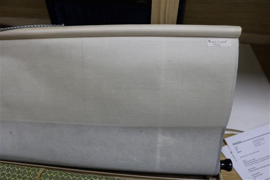 A Chinese scroll painting of flowers in a bowl, boxed.